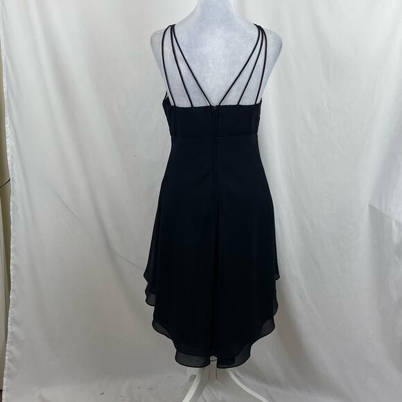 Betsy & Adam Sheer Black BabyDoll Whimsical Glam BalletCore Dress NWOT Size S - Picture 5 of 12